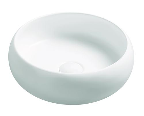 Vasque ronde à poser SORA en céramique Ø36 x h.12 cm - Blanc mat